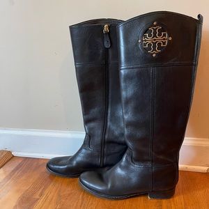 Tory Burch Leather Riding Boots